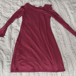 Old Navy Burgundy Long Sleeve Dress